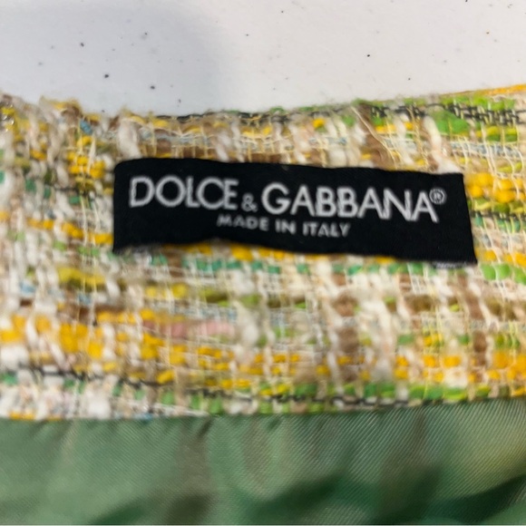 Dolce & Gabbana Mini Skirt Plaid Tweed Wool US 10 IT 48 Y2K Clueless vintage VTG - Picture 11 of 13